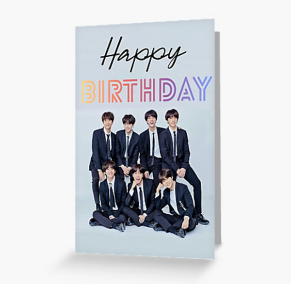 BTS Birthday Greeting Card